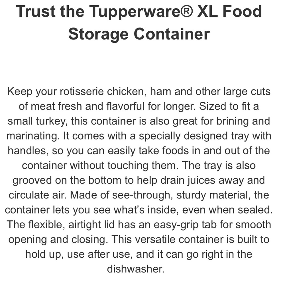 Tupperware Food Storage Container - Picture 11 of 12